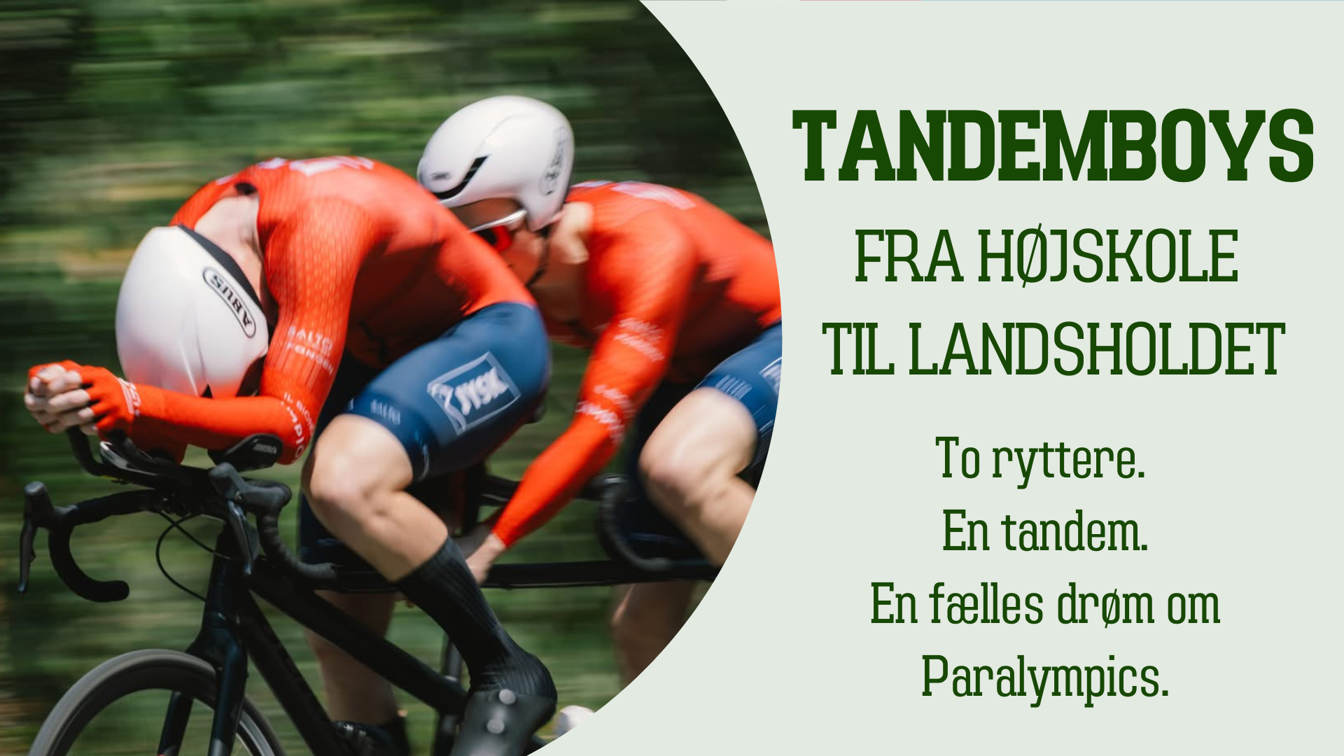 Laurits og Martin kører hurtigt på en tandem